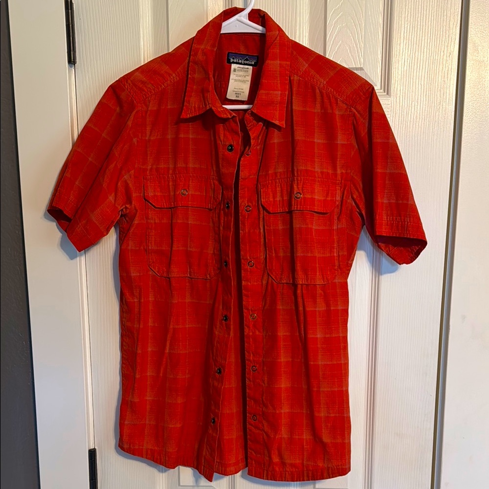 Patagonia Red Plaid Short-Sleeve Button-Down Shirt